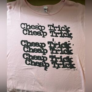 Classic Cheap Trick Womens Shirt Size XXL Pink T-Shirt Top Looks Smaller